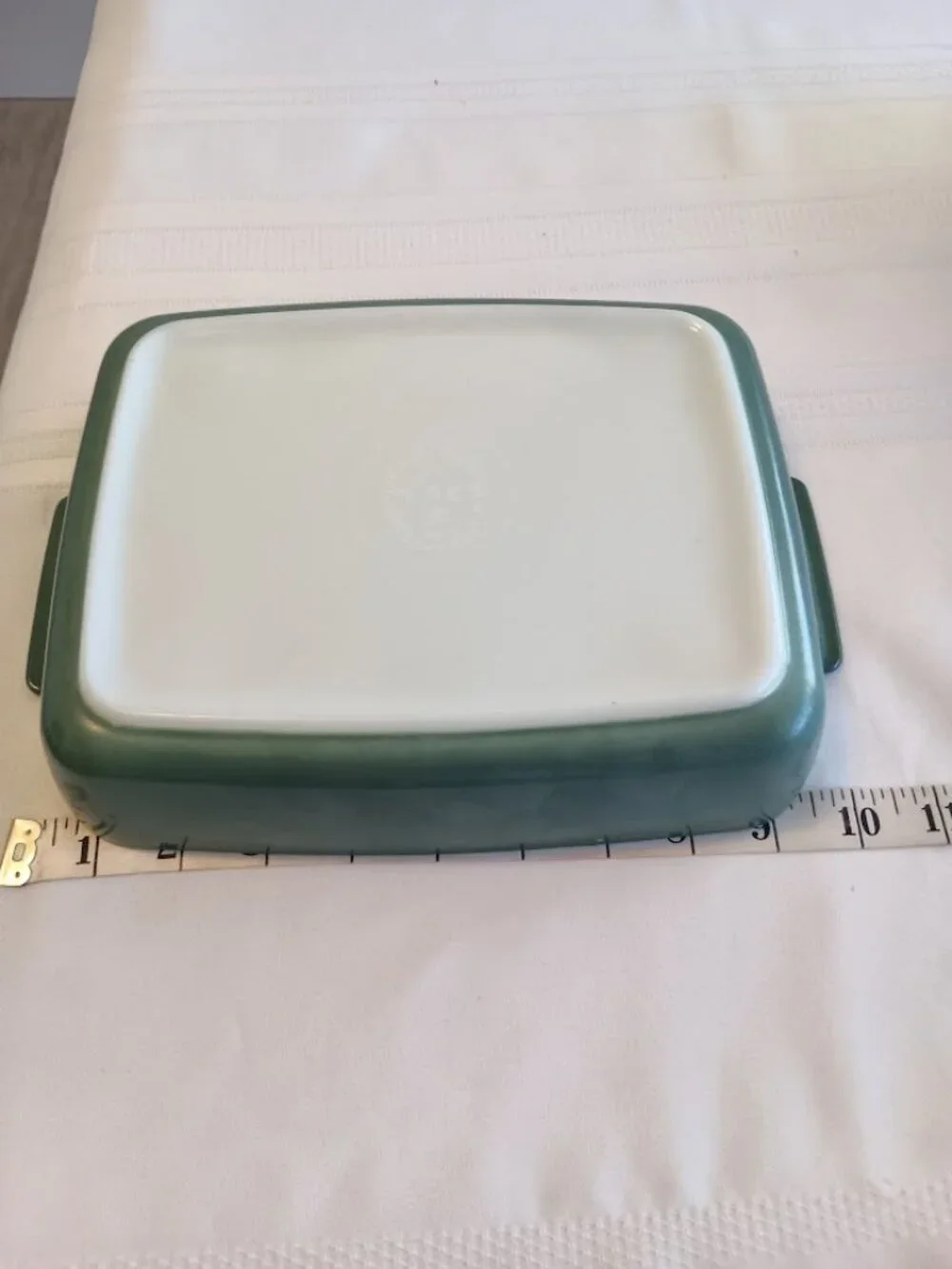 Vintage PYREX 1953 Promo Heinz 507B Green Rectangle Casserole Dish